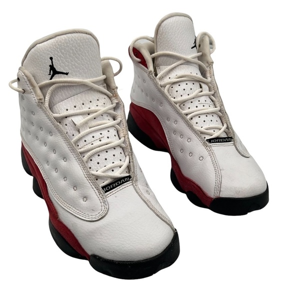 Nike Air Jordan 13 XIII Retro White Red Chicago Bulls Sneakers Size 5.5 Youth - Picture 1 of 8